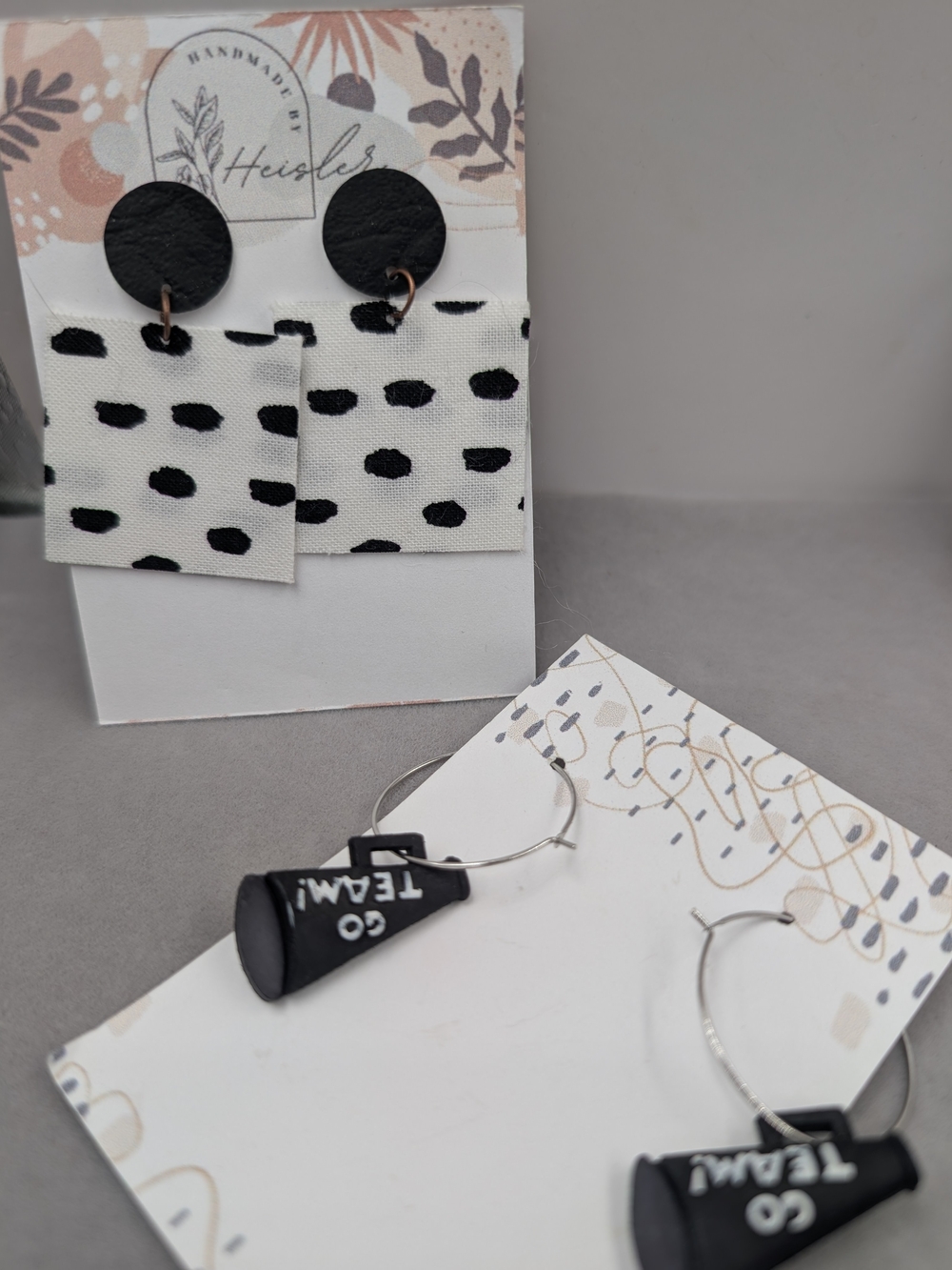 Handmade by Heisler + Go Team Earrings 2 Pair Novelty Bundle | 1122